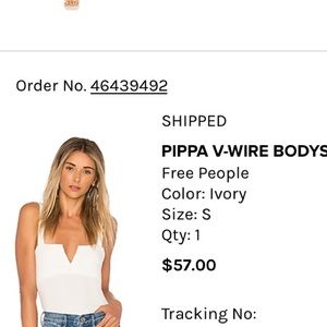 NWT Free People V Wire Bodysuit